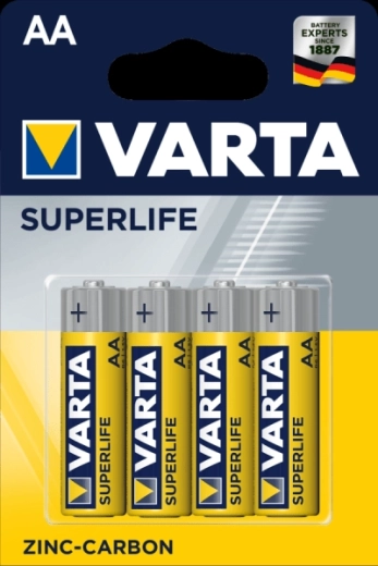 Varta Superlife AA Zink-Kohle-Batterien 1,5 V, Blister 4 Stk.