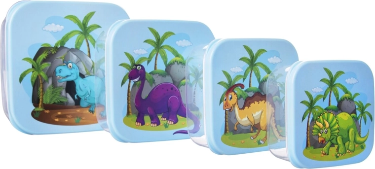 Kinder-Snackboxen Dinosaurier 4 Stk.