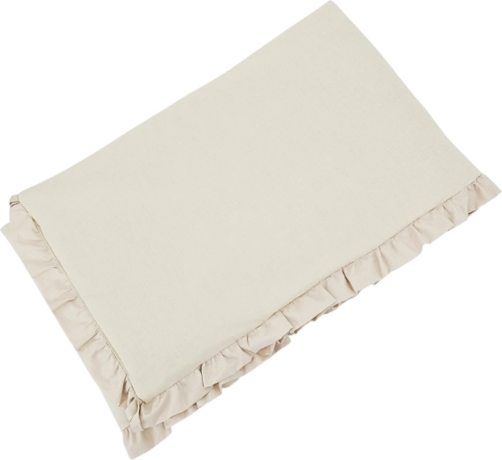 EKO Baumwoll-Bettnestchen mit Rüsche Light Beige 360 cm
