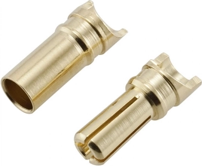 Vergoldete 3,5-mm-Bananenstecker flach (mit Aussparung)