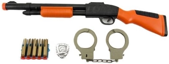 Polizei-Spielset mit Gewehr, Munition und Handschellen