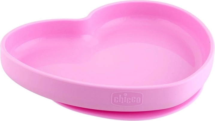 Chicco Silikonteller Herz mit Saugnapf 9 m+