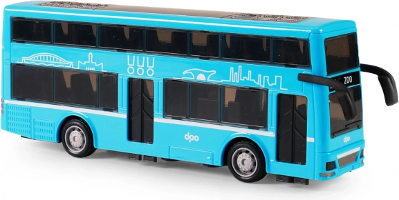 Zweistöckiger Bus Spielzeug blau 20 cm