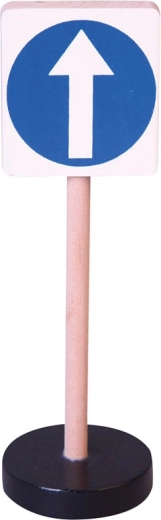 Holz-Verkehrszeichen – Geradeausfahrt vorgeschrieben BABU