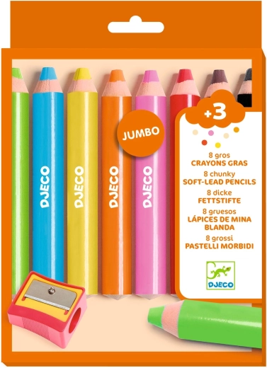 DJECO leuchtende Buntstifte, 8 Stück