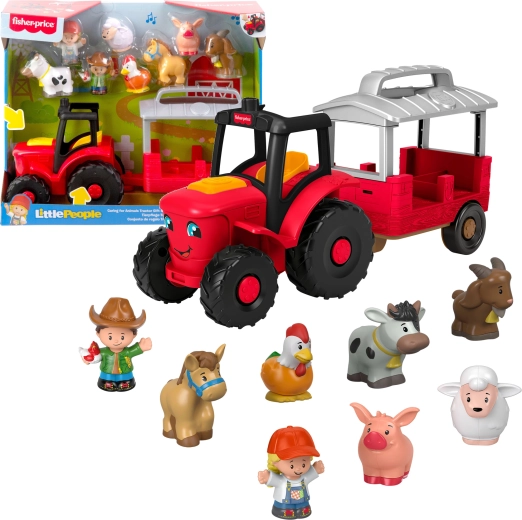 Fisher-Price Little People Traktor Tierpflege – interaktives Set mit Figuren