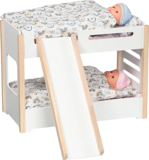 Etagenbett für Puppen mit Rutsche