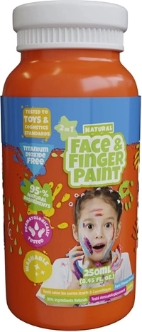 Boti Natural – Finger- und Gesichtsmalfarbe 2in1 – Orange 250 ml