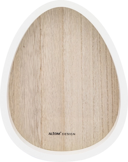 Dekorative Holzschale in Eiform