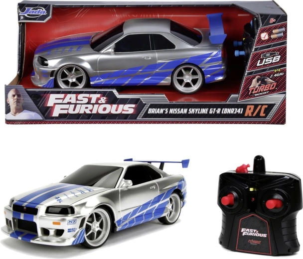 Jada RC Nissan Skyline GT-R aus dem Film Fast & Furious im Maßstab 1:16
