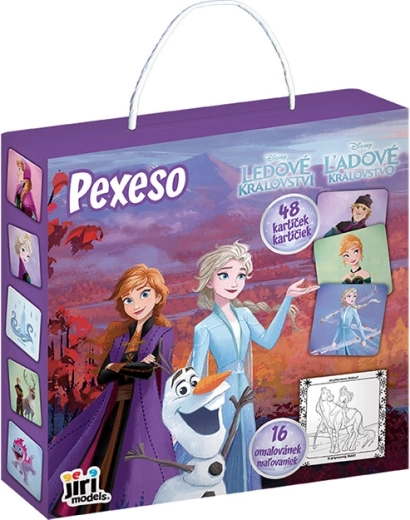 Memo-Spiel in der Box mit Ausmalbild Eiskönigreich