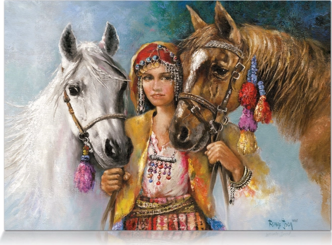 Puzzle Ländliches Mädchen 1000 Teile