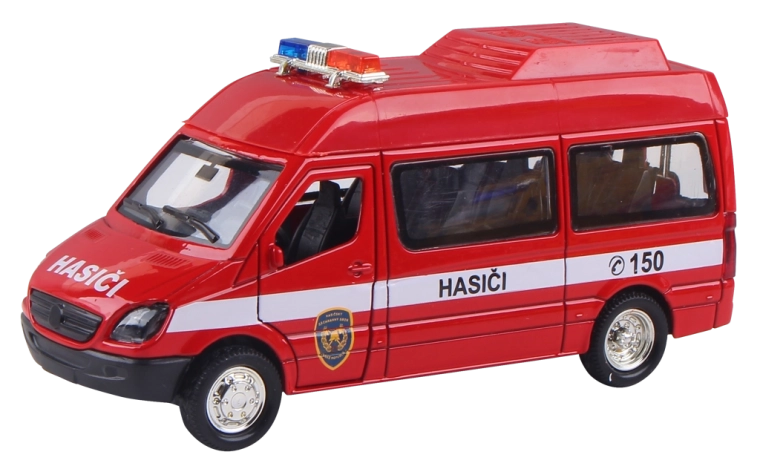 Feuerwehrauto mit Aufzieh-Antrieb 1:36