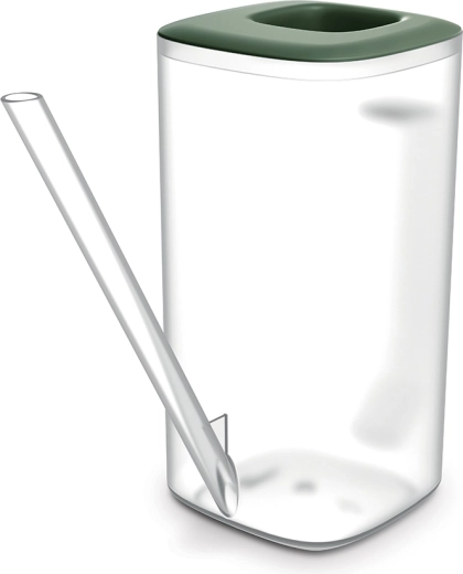 Gießkanne TUBI 1,6 l – transparent, dunkelgrüne Elemente