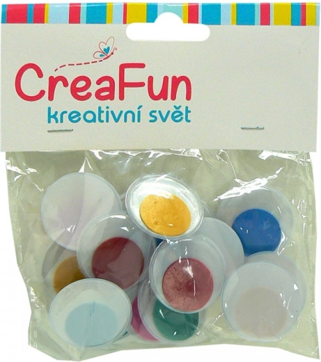 Selbstklebende Wackelaugen 25 mm – Set mit 15 Stück