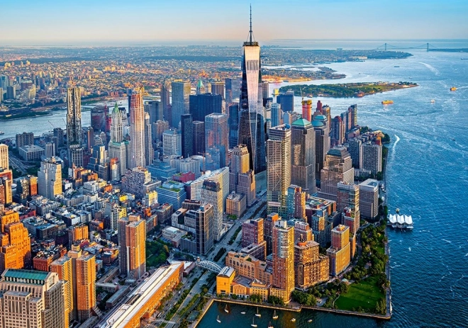 Puzzle 500 Teile Sonnenuntergang über Manhattan