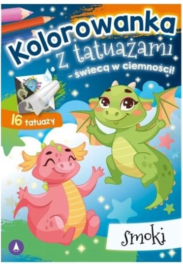 Malbuch mit im Dunkeln leuchtenden Tattoos – Drachen