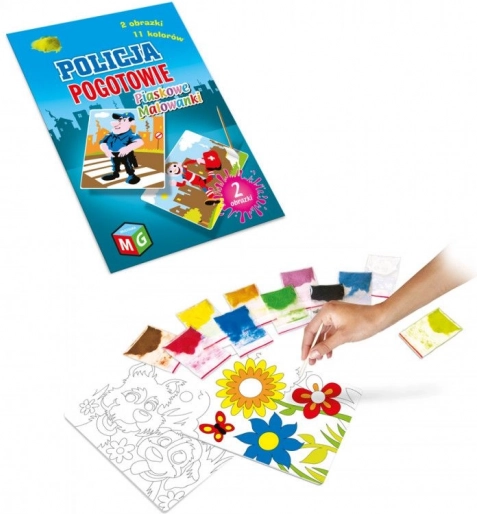 Polizeikrankenwagen Sandbilder