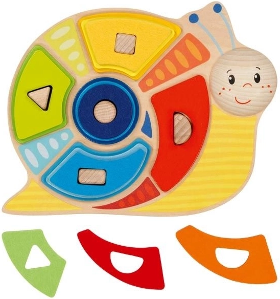 Bunter Montessori Schnecke zum Sortieren