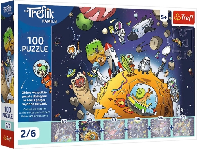 Puzzle Treflik im Weltraum – 100 Teile