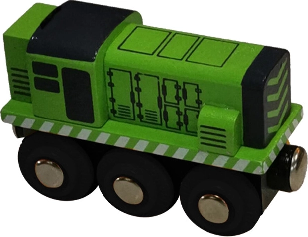 Babu Holz-Lokomotive hellgrün