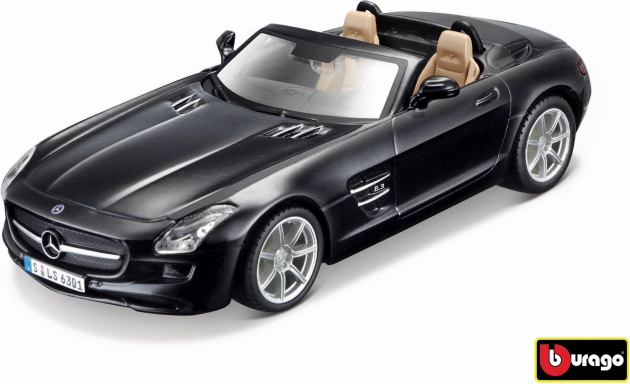Bburago Mercedes-Benz SLS AMG Roadster 1:32 Schwarz Metallic