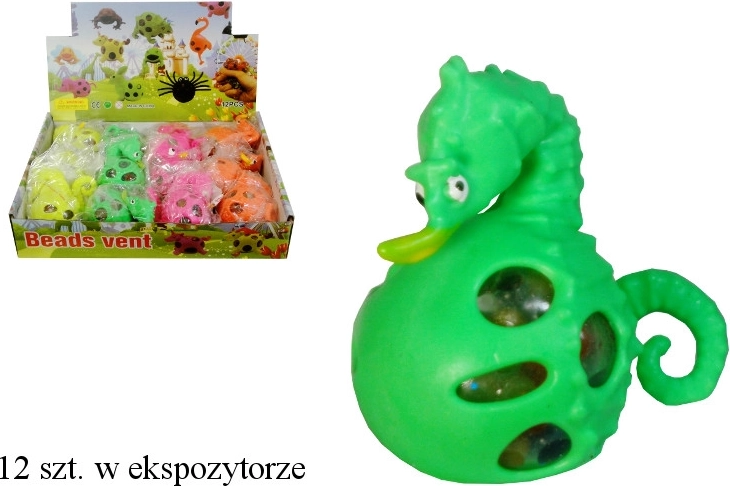 Antistress-Knetspielzeug Seepferdchen mit Kügelchen