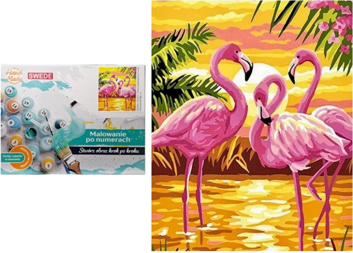 Malen nach Zahlen Flamingos