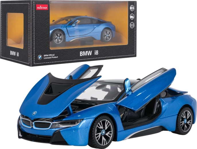 Metallmodell BMW i8 RASTAR im Maßstab 1:24, blau