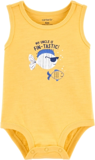 Carter’s ärmelloser Baumwoll-Body Blue Chameleon für Jungen 12 M