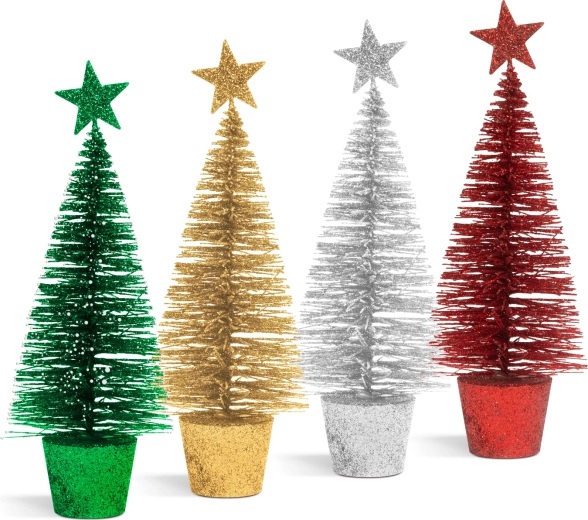 Mini-Weihnachtsbaum mit glitzernder Oberfläche, 18 cm – 1 Stück