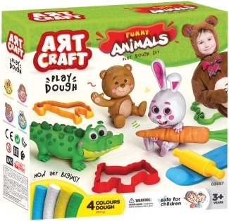 Art Craft Knetset zum Modellieren – lustige Tiere 200 g