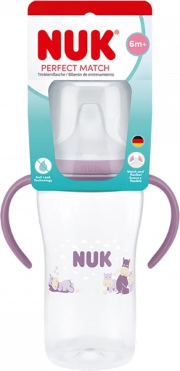 Babyflasche NUK Perfect Match Lernflasche mit Trinkaufsatz Hippo 260 ml