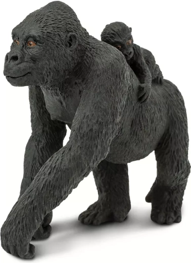 Safari Ltd. Flachlandgorilla-Weibchen mit Jungtier – Figur