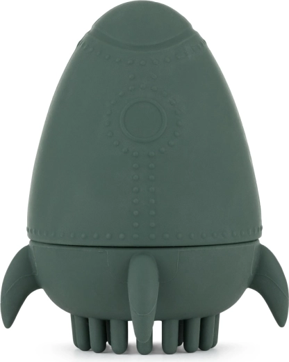Silikon-Wasserspielzeug mit Bürstchen Petite&Mars Splashy Rocket, Misty Green