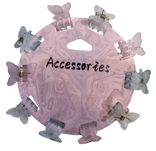 PINK Set mini Haarclips Schmetterling in Pastellfarben (10 Stk.)