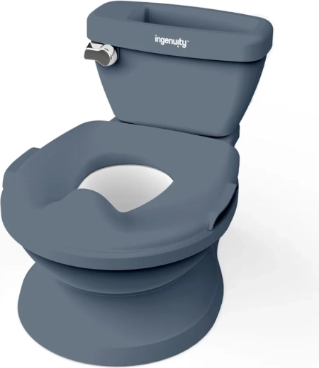 Ingenuity Kinder-Toilette mit Spülgeräusch My Size, grau