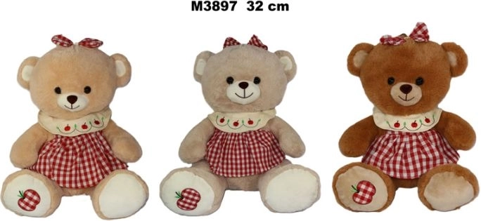 Plüschbär im Kleid 32 cm – 1 Stück