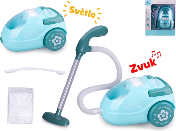 Kinder-Mini-Staubsauger mit Licht und Sound, 15 cm