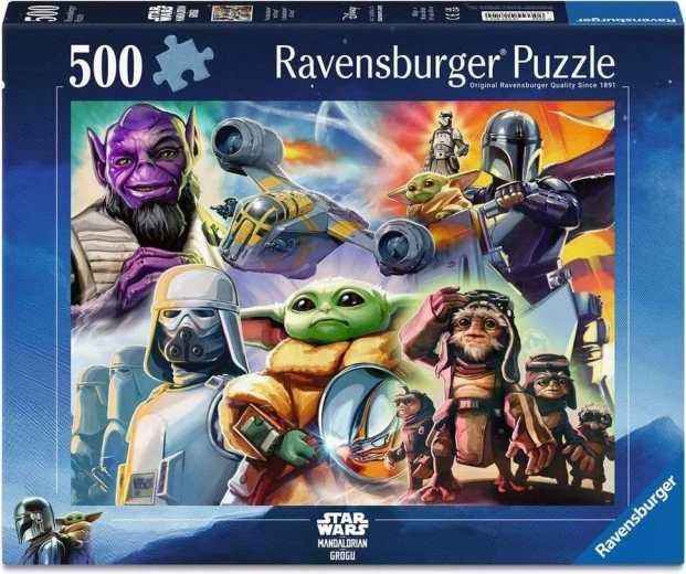 Ravensburger Puzzle Star Wars: Mandalorian und Grogu – 500 Teile