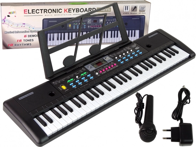 MQ-6112 Keyboard mit Mikrofon Notenhalter 61 Tasten