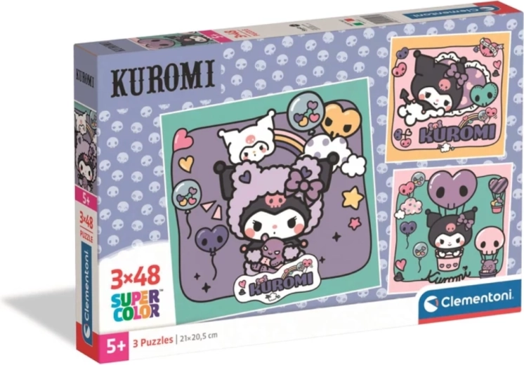 Puzzle CLEMENTONI Kuromi 3×48 Teile