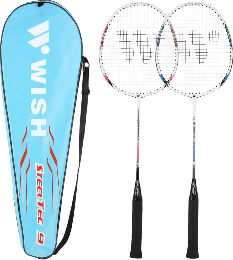 Badminton-Schlägerset WISH Steeltec 9