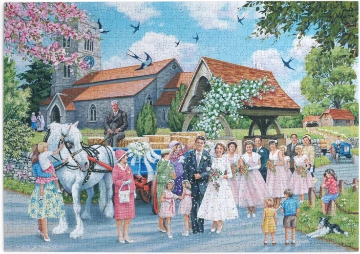 House of Puzzles Puzzle „Ländliche Hochzeit“ mit 1000 Teilen