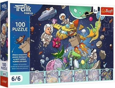 Puzzle Trefl Familie Treflik: Onkel im Weltraum – 100 Teile