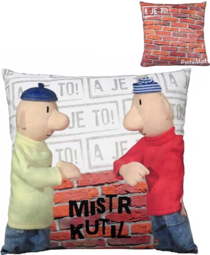 Moravská ústředna Plüschkissen Pat und Mat Meisterhandwerker 30 × 30 cm