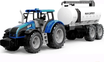 Traktor mit Schwungrad und Anhänger