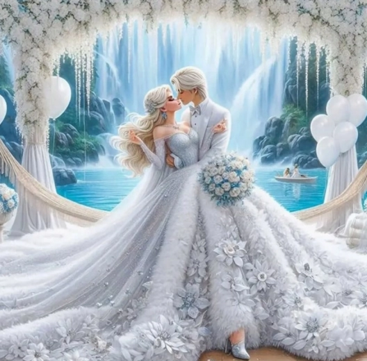 Malen nach Zahlen – Hochzeit 40 × 50 cm