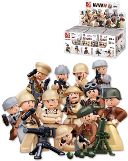 Sluban Army WWII Mini-Soldatenfigur mit Zubehör (Blind Bag) – 1 Stück