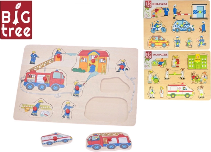Holzsteckpuzzle Einsatzkräfte 30 × 22,5 cm, 12m+